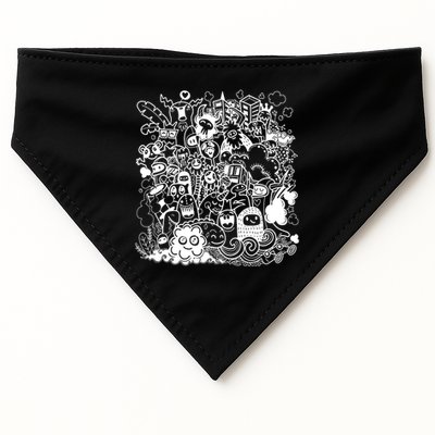 Little Cartoon Monster Mash Up USA-Made Doggie Bandana