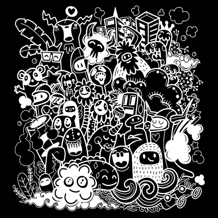 Little Cartoon Monster Mash Up Cooling Performance Crew T-Shirt