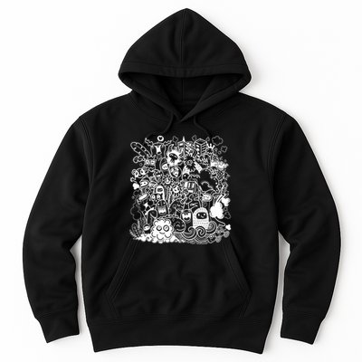 Little Cartoon Monster Mash Up Hoodie
