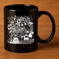 Little Cartoon Monster Mash Up 11oz C Handle Ceramic Mug