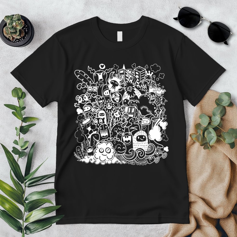 Little Cartoon Monster Mash Up Premium T-Shirt