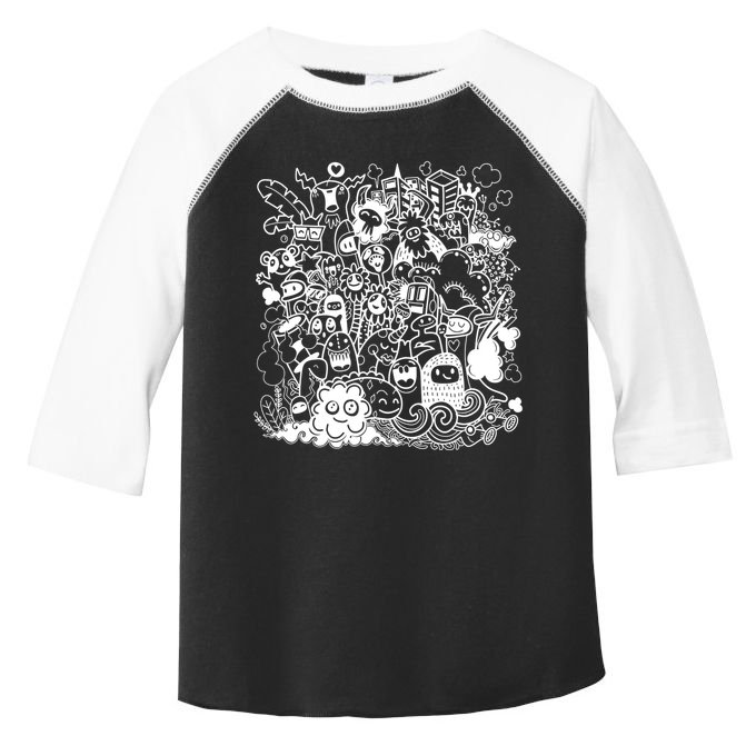 Little Cartoon Monster Mash Up Toddler Fine Jersey T-Shirt