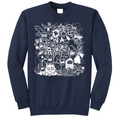 Little Cartoon Monster Mash Up Sweatshirt