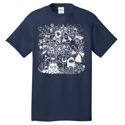 Little Cartoon Monster Mash Up Tall T-Shirt