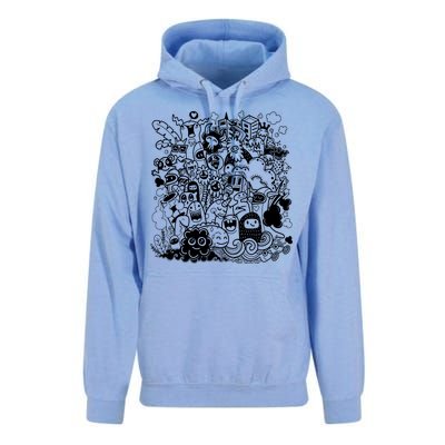 Little Cartoon Monster Mash Up Unisex Surf Hoodie