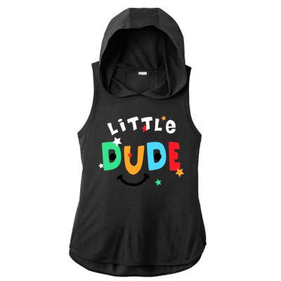 Little Dude Ladies PosiCharge Tri-Blend Wicking Draft Hoodie Tank