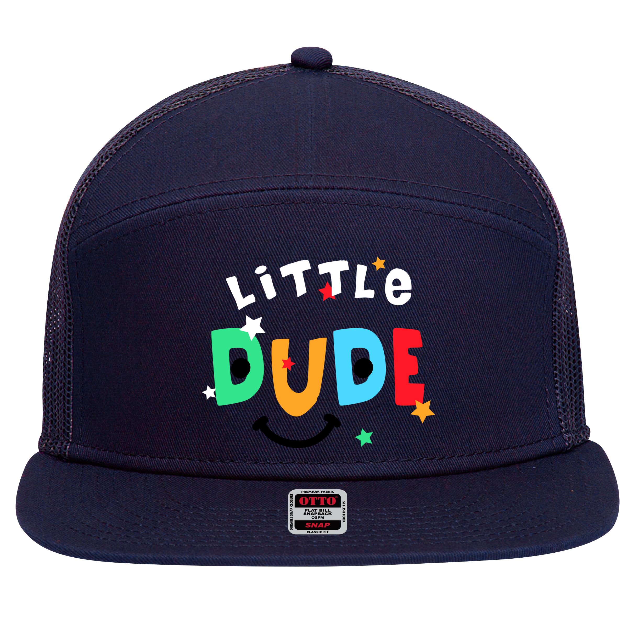 Little Dude 7 Panel Mesh Trucker Snapback Hat