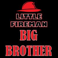 Little Fireman Big Brother 7-Panel Snapback Hat
