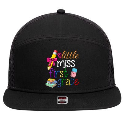 Little Miss First Grade 7 Panel Mesh Trucker Snapback Hat
