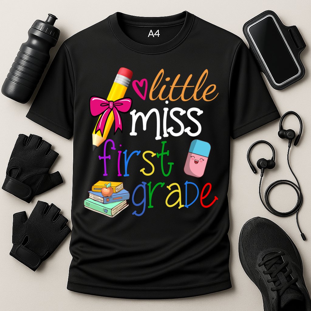 Little Miss First Grade Cooling Performance Crew T-Shirt
