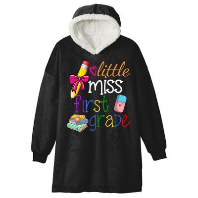 Little Miss First Grade Hooded Wearable Blanket