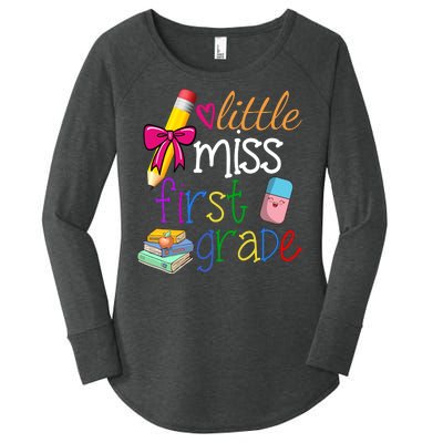 Little Miss First Grade Women's Perfect Tri Tunic Long Sleeve Shirt