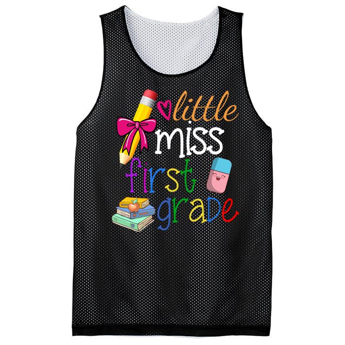 Little Miss First Grade Mesh Reversible Basketball Jersey Tank