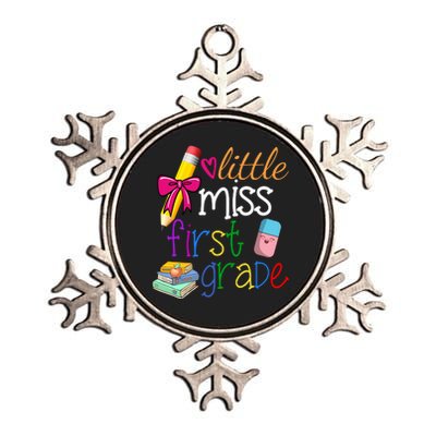 Little Miss First Grade Metallic Star Ornament