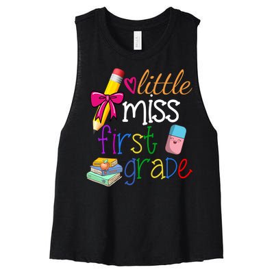 Little Miss First Grade Women's Racerback Cropped Tank