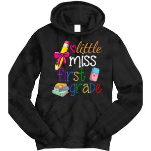 Little Miss First Grade Tie Dye Hoodie