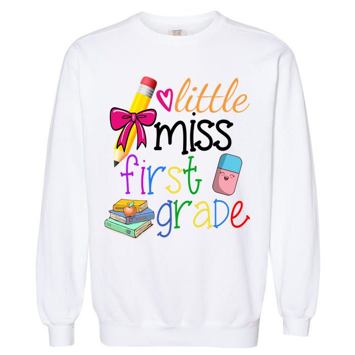 Little Miss First Grade Garment-Dyed Sweatshirt