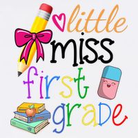 Little Miss First Grade Garment-Dyed Sweatshirt