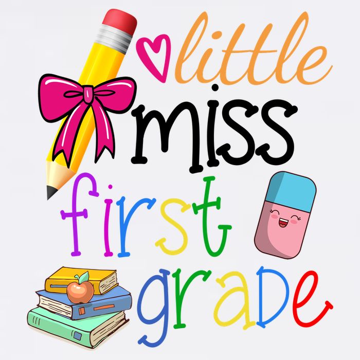 Little Miss First Grade Garment-Dyed Sweatshirt