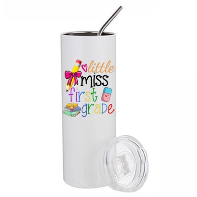 Little Miss First Grade Stainless Steel Tumbler