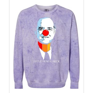 Little Pencil Neck Clown Pro Donald Trump Colorblast Crewneck Sweatshirt