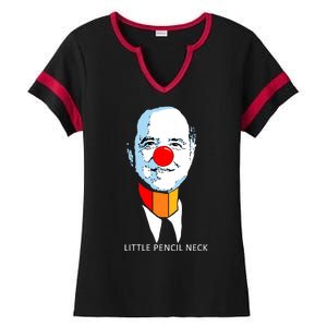 Little Pencil Neck Clown Pro Donald Trump Ladies Halftime Notch Neck Tee