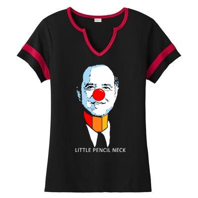 Little Pencil Neck Clown Pro Donald Trump Ladies Halftime Notch Neck Tee