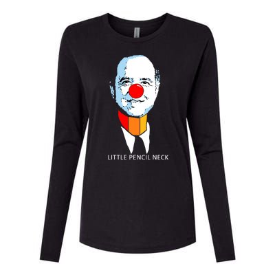 Little Pencil Neck Clown Pro Donald Trump Womens Cotton Relaxed Long Sleeve T-Shirt