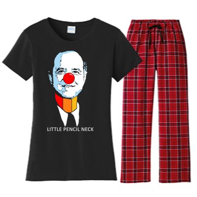 Little Pencil Neck Clown Pro Donald Trump Women's Flannel Pajama Set