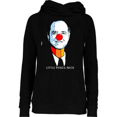 Little Pencil Neck Clown Pro Donald Trump Womens Funnel Neck Pullover Hood