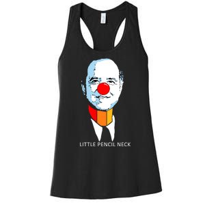 Little Pencil Neck Clown Pro Donald Trump Women's Racerback Tank