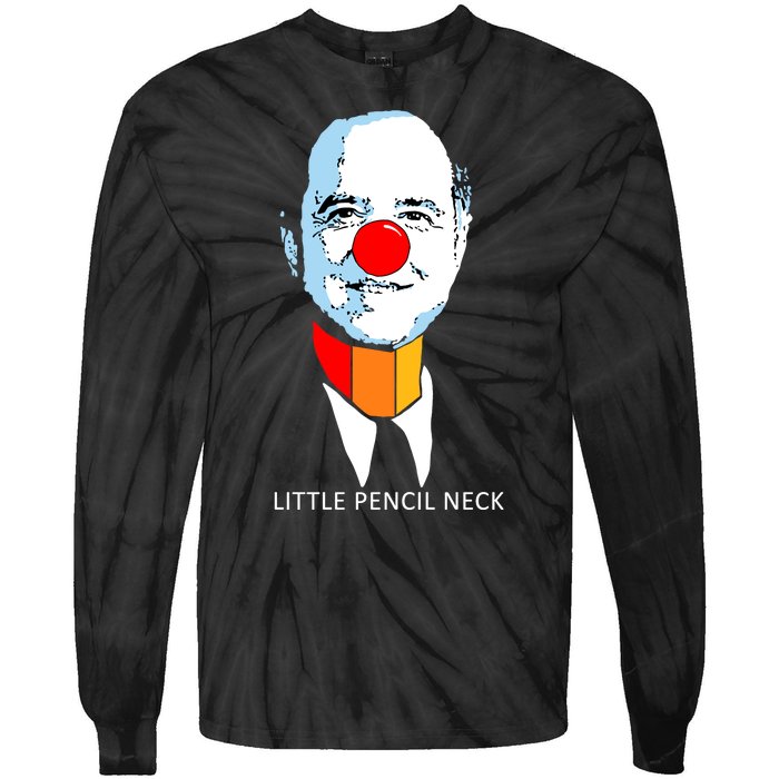 Little Pencil Neck Clown Pro Donald Trump Tie-Dye Long Sleeve Shirt