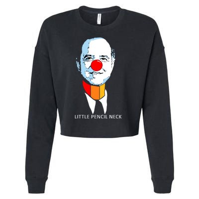 Little Pencil Neck Clown Pro Donald Trump Cropped Pullover Crew