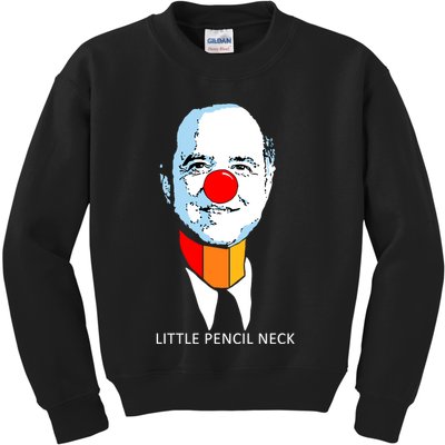 Little Pencil Neck Clown Pro Donald Trump Kids Sweatshirt