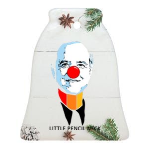 Little Pencil Neck Clown Pro Donald Trump Ceramic Bell Ornament