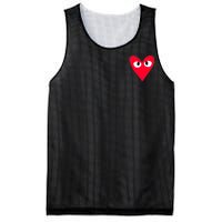 Little Pocket Heart Cute Mesh Reversible Basketball Jersey Tank