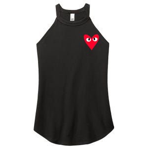 Little Pocket Heart Cute Women's Perfect Tri Rocker Tank