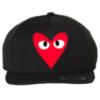 Little Pocket Heart Cute Wool Snapback Cap