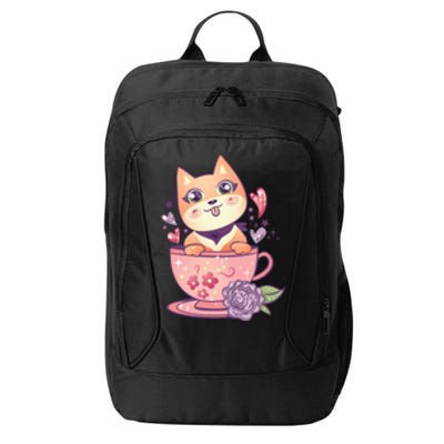 Little Teacup Dog Anime City Backpack