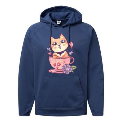 Little Teacup Dog Anime Performance Fleece Hoodie