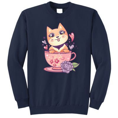 Little Teacup Dog Anime Tall Sweatshirt