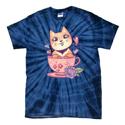 Little Teacup Dog Anime Tie-Dye T-Shirt