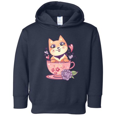 Little Teacup Dog Anime Toddler Hoodie