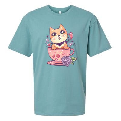 Little Teacup Dog Anime Sueded Cloud Jersey T-Shirt