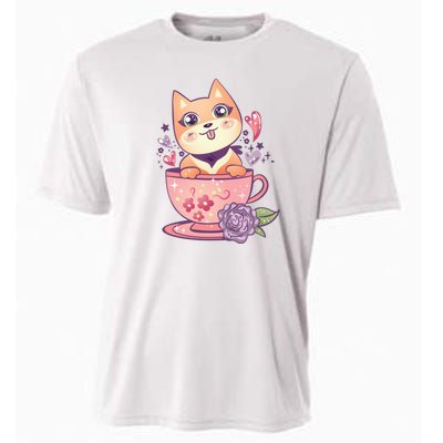 Little Teacup Dog Anime Cooling Performance Crew T-Shirt