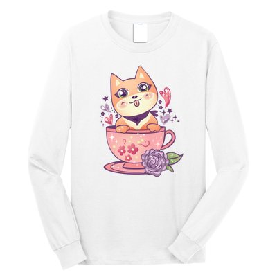 Little Teacup Dog Anime Long Sleeve Shirt