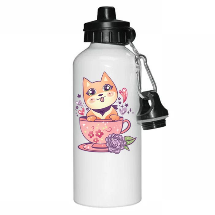 Little Teacup Dog Anime Aluminum Water Bottle