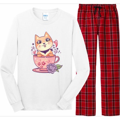 Little Teacup Dog Anime Long Sleeve Pajama Set