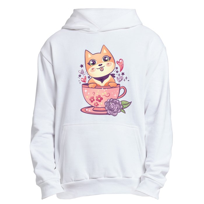 Little Teacup Dog Anime Urban Pullover Hoodie