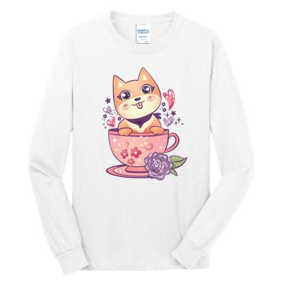 Little Teacup Dog Anime Tall Long Sleeve T-Shirt